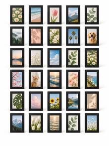 30pcs 3-Inch Mini Classic Vertical Photo Frames, Simple Colorful Creative Photo Frame Stands, Party Holiday Gifts (Non-Magnetic) - Multi-color - View 7