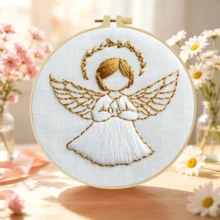 طقم تطريز 15x15 سم/5.9 بوصة مجموعة DIY مع نمط أفضل التمنيات. للمبتدئين البالغين. يتضمن القماش والتعليمات والحلقة والإبر والخيوط. هدية رائعة للأصدقاء/العائلة. ديكور فني للمنزل أو المكتب. - أطيب التمنيات - مشاهدة 12