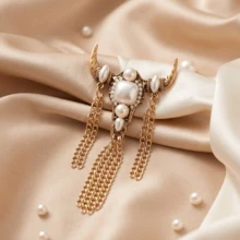 NeeFu WoFu 1pc Retro Pearl Brooch, Bag Buckle, Hat Accessory, Collar Buckle, Cuffs And Other Multifunctional Cow Head Accessories. - Animal - View 13
