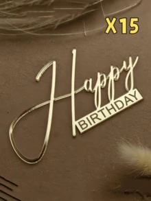 1件/3件/5件/10件「Happy Birthday」蛋糕插牌，現代字母圖案蛋糕頂部裝飾，適用於生日派對、屋簷與「Happy Birthday」蛋糕禮物塔，用於生日派對裝飾、蛋糕裝飾、蛋糕插牌、烘焙用品、廚房家具、烘焙裝飾、烘焙用品、蛋糕用品、節日禮物、節日禮物、裝飾 - Style C - 查看 11