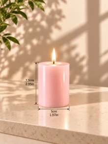 7/6/5/4/3pcs (1 Set) Pink Pillar Candles, Multiple Sizes Set Combination, Home Decor, Suitable For Home Decoration Living Room Bedroom Dining Table Entryway Counter Wedding Scene Arrangement, Tabletop Center Decoration, Holiday Scene Center Arrangement, Candle Enthusiasts, Photographer Props. - Minimalist Pillar Candle - View 17