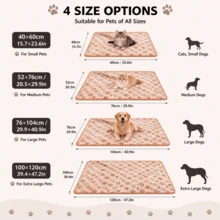 3pcs/Set Pet Blankets, Same Size, Soft And Fluffy, Suitable For Dogs And Cats, Washable, Paw Print Pattern - S:52*76CM - View 3
