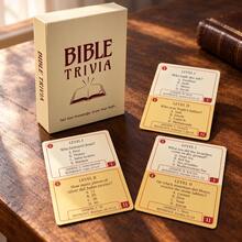 Bible Knowledge Q&A Card Game, 2 Difficulty Levels Christian Educational Board Game, Suitable For Family Gatherings, Church Activities And Game Night Interactive Gift - Multicolor - View 6