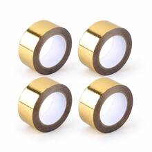 1/2/4/5pcs 1.5cm Laser Gold Shiny Tape, DIY Craft, Wedding Decoration, Gift Wrapping Back To School - Gold - View 10