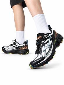 Mizuno Men's & Women's Water-Resistant Upper Dual-Density Midsole Arch Support Sports Running Shoes - Black and White - View 1