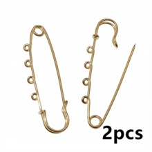 2pcs Stanless Steel Safety Pins Brooch Blank Base 50/70mm With 1/2/3/4/5 Rings Safety Pins Craft Jewelry Making Findings - Brooch Base - View 11