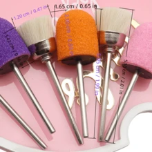 2Pcs Nail Drill Bit Set, 13mm #80 Sanding Cap With Mandrel Shaft And Cleaning Brush, Manicure Nail Polishing Accessories - Multicolor - View 7