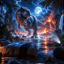 Jurassic Dinosaur Projection Lamp, Tyrannosaurus Rex, Pteranodon, Pterosaur, Fantasy Dinosaur Theme LED Atmosphere Night Light, Suitable For Bedroom Bedside Decoration Atmosphere Light - Multicolor - View 8