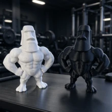1pc Strongman Bodybuilder Muscle Statue, 3D Printed Plastic Decor, Desktop Ornament For Living Room, Study, Gym, Ideal Gift For Fitness Enthusiasts - A - View 8