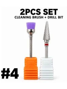 Easy Nail 2Pcs Nail Drill Bit Set Extra Coarse Coarse Medium Fine Extra Fine For Manicure Grinding Polishing - Multicolor - View 6