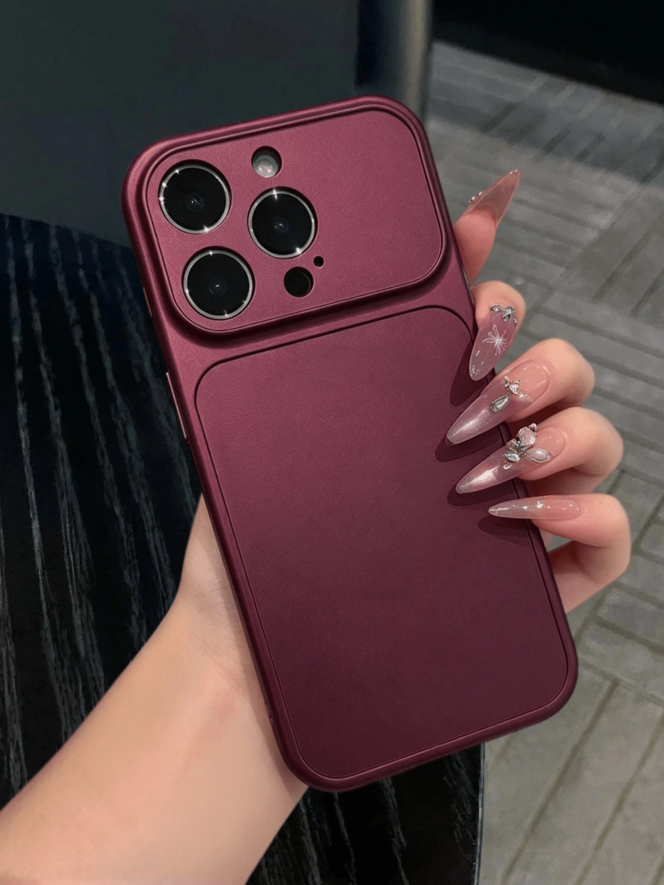 1pc Cherry Purple Matte TPU Phone Case, Raised Camera Lens Cover, Daily Use, Gift For Friends, Mom, Best Friend, Compatible With Apple 12 Pro Max, 13 Pro Max, 14 Pro Max, 15, 16 Pro Max, 17 Pro Max, 18 Pro Max, S26U, S25, S24, S23, S22, S21, A57, A37, A16, A17