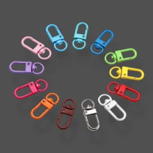 1-500pcs Assorted Random Candy Color Metal Rotating Dog Clips/Lobster Clasps Y2K Cute Style DIY Keychain Bag Pendant Jewelry Hardware Accessories - one-size - View 6