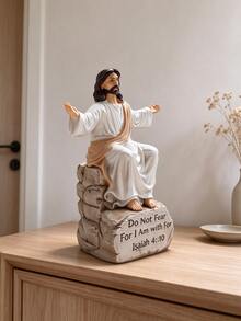 1pc Human Body Statue Resin White Beige Hand-Painted Sculpture Desktop Bookshelf Bedside Table Living Room Countertop Tabletop Decor Home Ornament - A - View 8