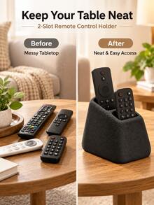 1pc Remote Control Storage Box, Black Multi-Compartment TV Remote Holder, Tiered Desktop Organizer, Suitable For Coffee Table And Bedside Cabinet, Easy Access Media Controller Storage Box - Multiple Styles and Colors - View 8