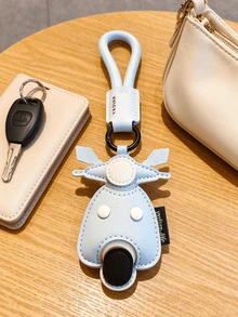1pc Creative New Leather Vehicle Pendant Car Keychain Small Motorcycle Fun Backpack Charm Key Chain - Multicolor - View 3