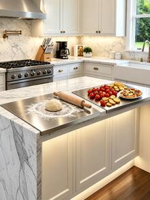 Large Titanium Cutting Board With Countertop Edge, Double-Sided Kitchen Cutting And Food Preparation Board, Durable Meat, Vegetable And Dough Preparation Mat, Suitable For Home Kitchen - View 9