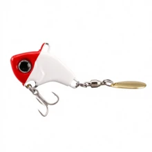1pc Full-Body VIB Lure, Winter Ice Fishing Special Rotating Glitter Metal Fake Bait, Long Cast Sinking Bionic Lure For Bass And Perch - Multicolor - View 18