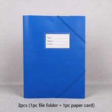 2pcs (1pc File Folder + 1pc Label Card) Frosted PP Elastic Cord Slot File Folder A4 Office Document Storage Organizer, Learning Material Organizer, Project Report & Receipt Storage, Large Capacity Archive Folder, Office & Student Universal Organizer - Sets - View 8
