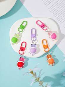 Cute Glow In The Dark Mini Turtle Keychain, Colorful Luminous Resin Tortoise Bag Charm, Snap Hook Backpack Pendant Decoration Gift - Multi-color - View 5
