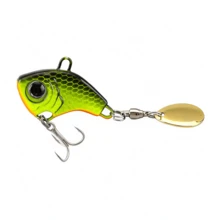 1pc Full-Body VIB Lure, Winter Ice Fishing Special Rotating Glitter Metal Fake Bait, Long Cast Sinking Bionic Lure For Bass And Perch - Multicolor - View 14