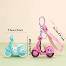 Hasbro 1 Creative Sanrio Cute Motorcycle-Shaped Keychain, Bag Pendant, Car Key Chain. The Cute Appearance Is Combined With Design. The Soft Rubber Material Is Light And Free Of Burden, And The Pendant Structure Is Stable - Multi-color - View 3