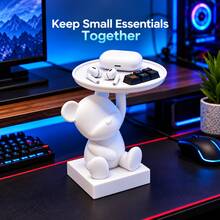 Bear-Shaped Jewelry Tray Organizer, Suitable For Jewelry, Keys, Wireless Earphones Storage, Perfect For Small Items, Home Decor, Commemorative Gift, Birthday Gift, Christmas Gift - Bear Tray - View 9