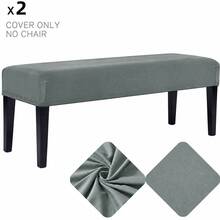 Milk Silk Long Bench Cover, Rectangular Elastic Square Footstool Cover, Washable Rectangular Footstool Cover, Thickened Storage Protective Cover, Elastic Band At Bottom, Elastic Dining Bench Cover - Multicolor - View 16