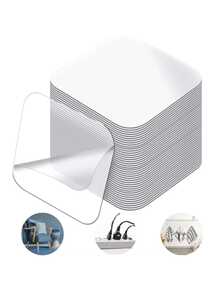 50pcs Double-Sided Tape - 6*6cm High Transparency Nano Tape; Removable And Residue-Free; Strong Adhesion; Suitable For Hanging Wall Art And Posters, Fixing Carpets, And Office Or Home Decor. - Multicolor - View 8
