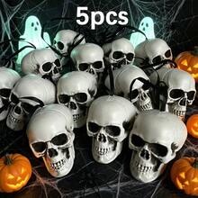 5pcs Halloween Skull Mini Skulls, Halloween Party Decoration Props, Desktop Decor - Multicolor - View 10