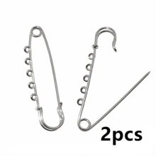 2pcs Stanless Steel Safety Pins Brooch Blank Base 50/70mm With 1/2/3/4/5 Rings Safety Pins Craft Jewelry Making Findings - Brooch Base - View 14