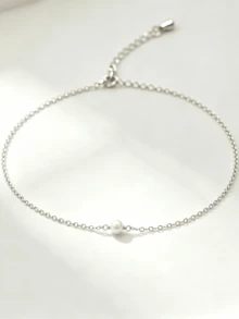 A White Single Pearl Handmade Wound Necklace, A Holiday Gift For Family And Friends - Multicolor - View 7