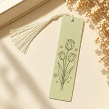 1pc Minimalist Line Floral Art Bookmark, Suitable For Teachers And Book Lovers, Durable Page Marker Bookmark Gift - Multicolor - View 8