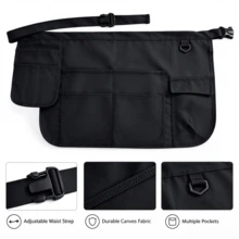 Adjustable Multi-Pocket Waist Tool Apron, Heavy Duty Canvas Gardening Work Hip Bag Apron, Suitable For Gardening, Handicrafts, Woodworking - Multicolor - View 9