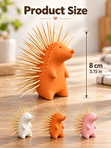 Creative New Animal-Themed Toothpick Holder And Decorative Piece-A Cute Hedgehog-Shaped Toothpick Dispenser. Perfect For Desktop Organization, Home Decor, And Kitchen Convenience. Home Accessories Halloween Deorations Halloween - Multicolor - View 9