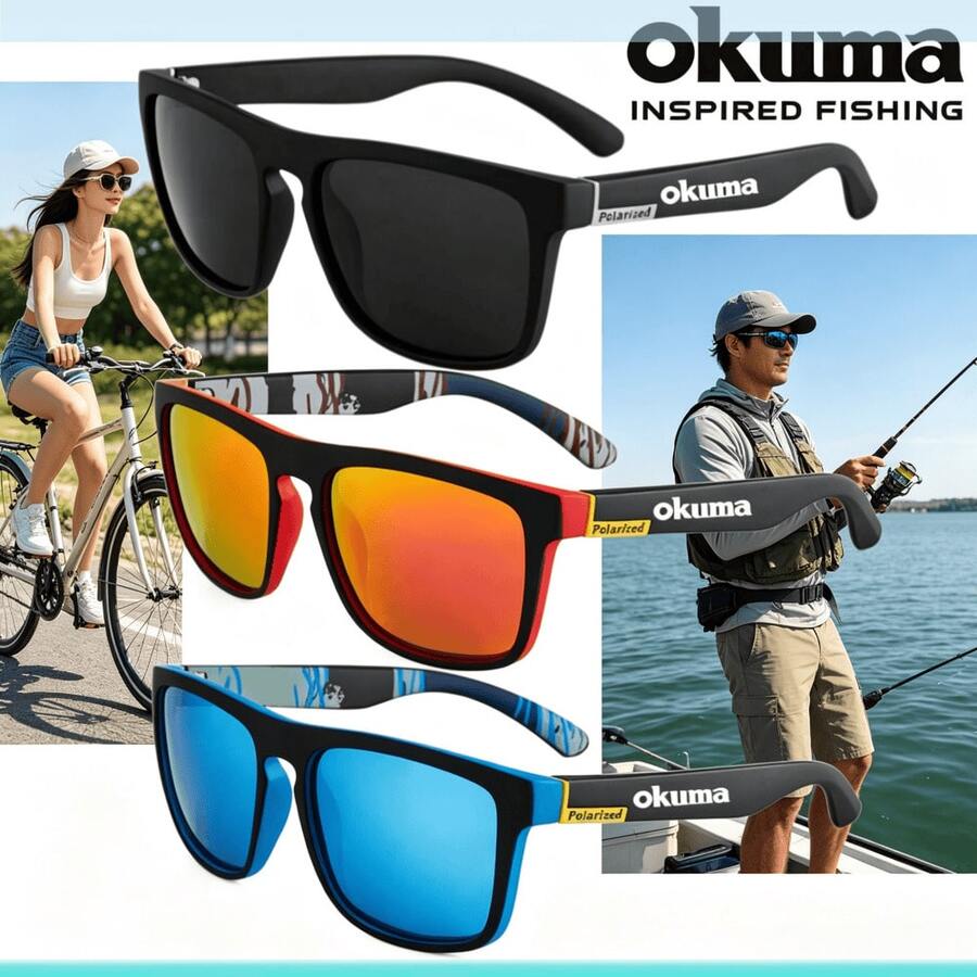 Okuma High Definition Polarized Fishing Glasses Unisex Cycling Driving Hiking Fashion Glasses Anti-Glare