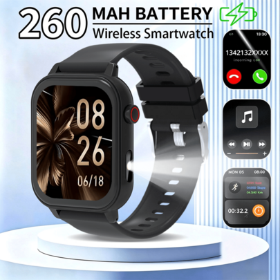 Reloj Inteligente Multifuncional Nuevo 2026, Compatible con Llamadas Inalámbricas y Notificaciones de Mensajes, Múltiples Modos Deportivos, Control de Fotos/Música, Recordatorios de Sedentarismo y talla grande. Excelente como Regalo de Halloween o Navidad.