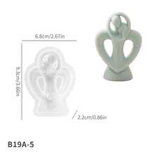 1pc Love Couple Ornament Resin Casting Mold - Romantic Valentine's Day Series DIY Creative Home Decoration, Silicone Mold - A - View 14