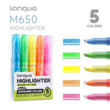 5 Colors 1 Set Total 20 Colors Liquid Ink Glitter Fluorescent Highlighter Pen Set, Student Drawing Marking Highlighting Colored Fluorescent Pens, Glitter, No Powder Drop, No Bleed Through, Vibrant Colors, Suitable For Marking, Note-Taking, Journaling, Back To School Stationery - Glitter Highlighter Set - View 16