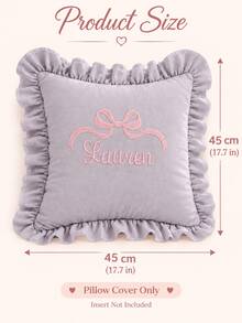 Customized Name Pillowcase, Embroidered Pillowcase, Without Pillow Insert, Couple Gift, Wedding Gift, Wedding Keepsake - Multicolor - View 4