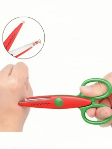 6pcs Handmade Scissors, DIY Art Scissors, Craft Tools, Creative Office Supplies Scissors, Paper Cutting Tools, Wavy Blade Design, Suitable For Handmade Crafts, Paper Art Projects And DIY Decor, Projects, Paper Cards, Photos, Scrapbooking, Office, School And Home Use, Scissors For Craft Enthusiasts And Hobbyists - Handmade Scissors - View 5