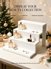 4‑Tier Step Display Rack, Modern Countertop Perfume Lipstick Organizer, Minimalist Vanity Storage Shelf For Dresser - Multicolor - View 1