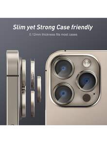 Apple 透明相機鏡頭保護貼，相容 iPhone 17/16/16e/16 Pro Max/16 Pro，單鏡頭保護貼相容 iPhone 15 Pro Max/15/15 Pro/15 Plus/14 Pro Max/14 Pro/14/14 Plus/13 Pro Max/13/13 Pro/13 Mini/12 Pro Max/12/12 Pro/11，HD 拍照拍攝，超薄鋼化玻璃鏡頭保護貼，附 3 組透明環 - 鈦灰 - 查看 11
