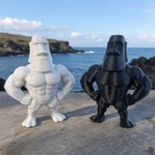 1pc Strongman Bodybuilder Muscle Statue, 3D Printed Plastic Decor, Desktop Ornament For Living Room, Study, Gym, Ideal Gift For Fitness Enthusiasts - A - View 7