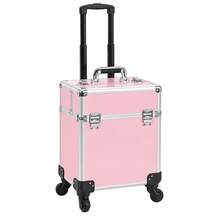 Rolling Makeup Case - Large Capacity Makeup Trolley With Detachable Makeup Box, Lockable, Storage Trolley With Detachable Makeup Box, Lockable - Multicolor - View 7