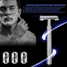 Unisex Double Edge Safety Razor And Nose Hair Trimmer Beard Tool - Fits All Double Edge Razor Holders, Exquisite Gift Box Packaging - Multi-pack - View 3