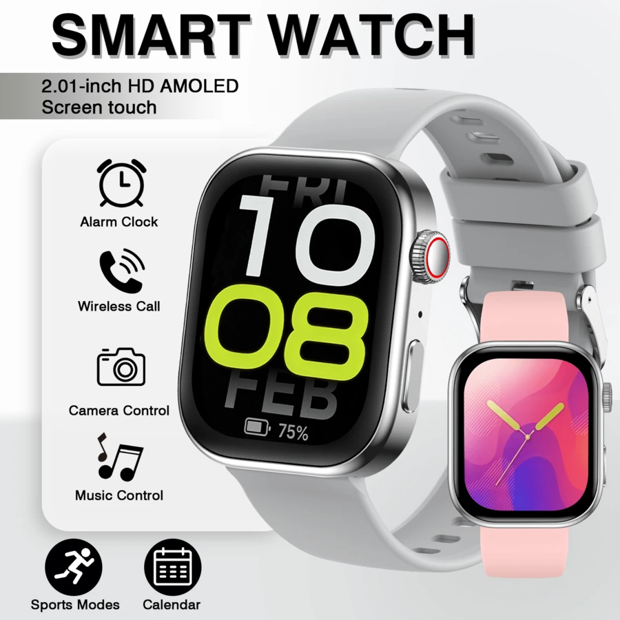 Women Elegant Smart Watch Sports Fitness Tracker, Camera Control, Music Play For Android & IOS Phones - Multicolor - View 1