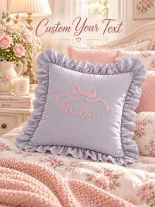 Customized Name Pillowcase, Embroidered Pillowcase, Without Pillow Insert, Couple Gift, Wedding Gift, Wedding Keepsake - Multicolor - View 3