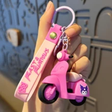 Hasbro 1 Creative Sanrio Cute Motorcycle-Shaped Keychain, Bag Pendant, Car Key Chain. The Cute Appearance Is Combined With Design. The Soft Rubber Material Is Light And Free Of Burden, And The Pendant Structure Is Stable - Multi-color - View 5