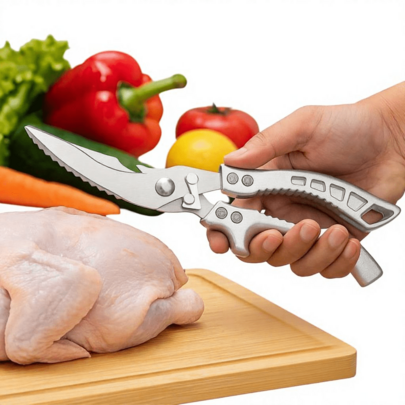 Tesoura Multifuncional Para Corte Alimentos Legumes Peixes Frangos Verdura Utensílios