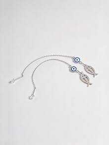 1 Pair Personalized Casual Ins Style Fashion Stainless Steel Hollow Fish Long Ear Hooks Men's Daily Commute Accessory - Little Fish - View 4